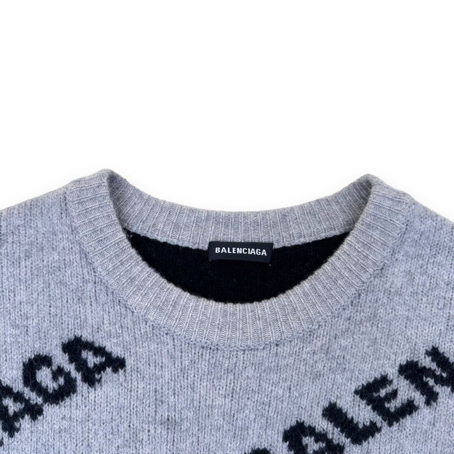 BALENCIAGA WOOL / CAMEL SWEATER GREY M