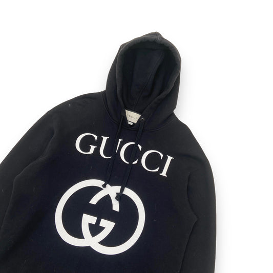 Gucci - Logo-Print Loopback Cotton-Jersey Hoodie - Black Gucci