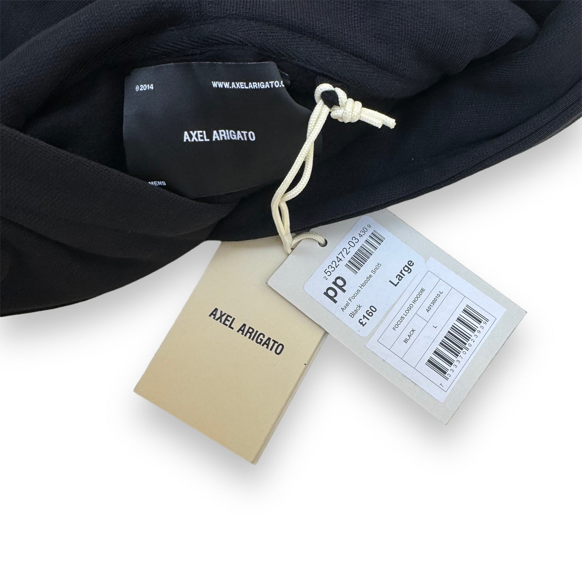 AXEL ARIGATO FOCUS HOODIE BLACK L