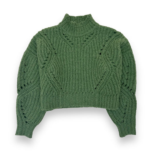 ISABEL MARANT CROPPED WOOL SWEATER GREEN XS