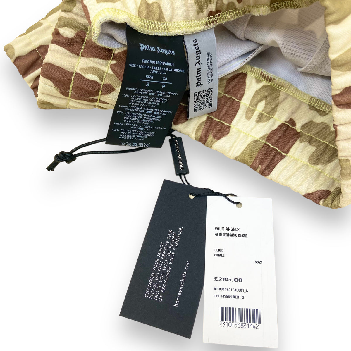 PALM ANGELS CAMO SHORTS GREEN S
