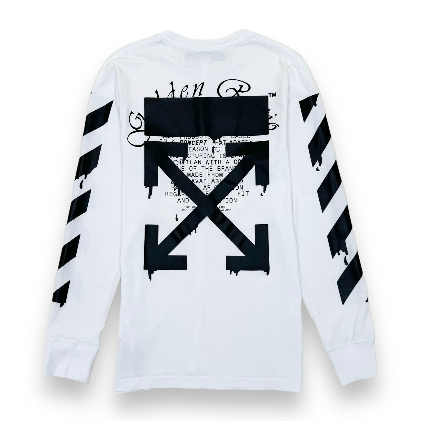 OFF-WHITE GOLDEN RATIO LONG-SLEEVE T-SHIRT WHITE / BLACK M