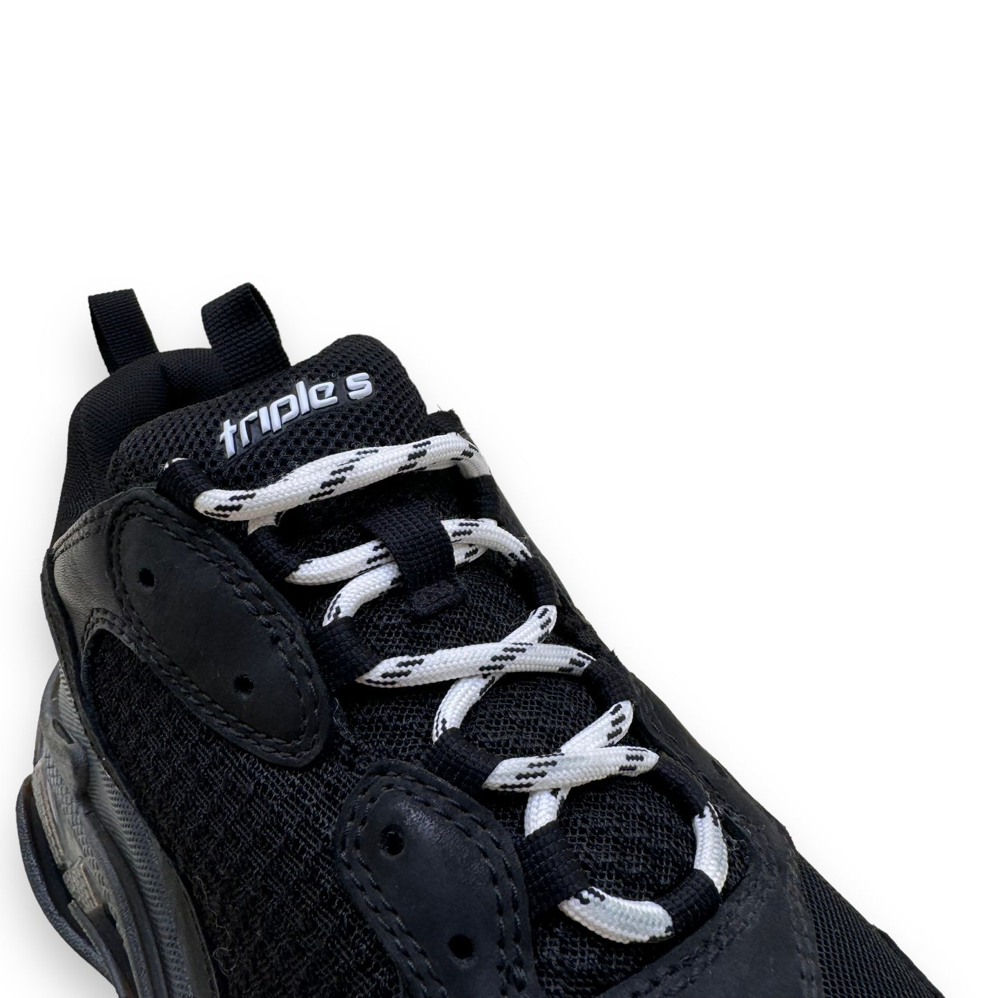 BALENCIAGA TRIPLE S CLEAR SOLE SNEAKER BLACK UK10