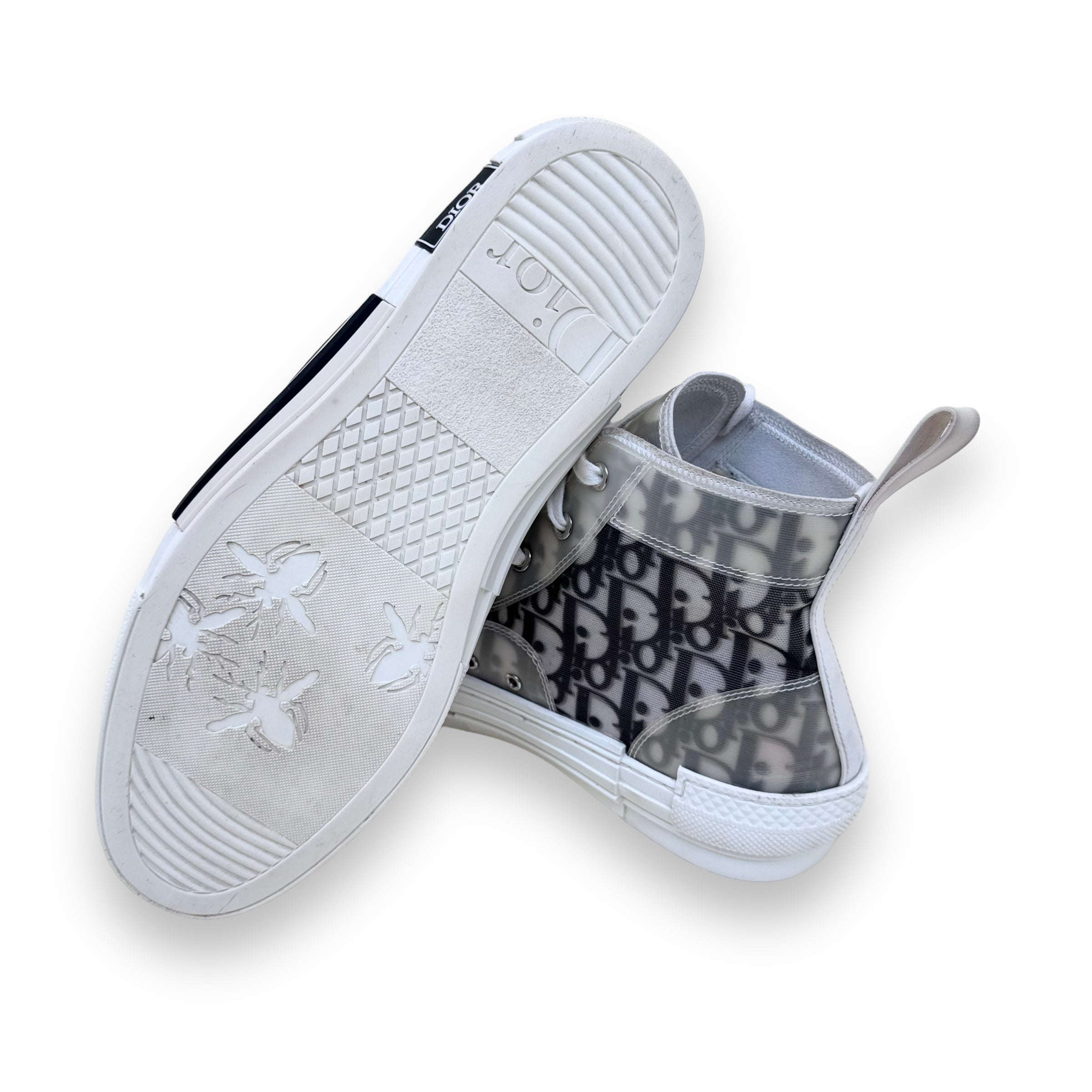 DIOR B23 HIGH TOP SNEAKERS WHITE UK9.5