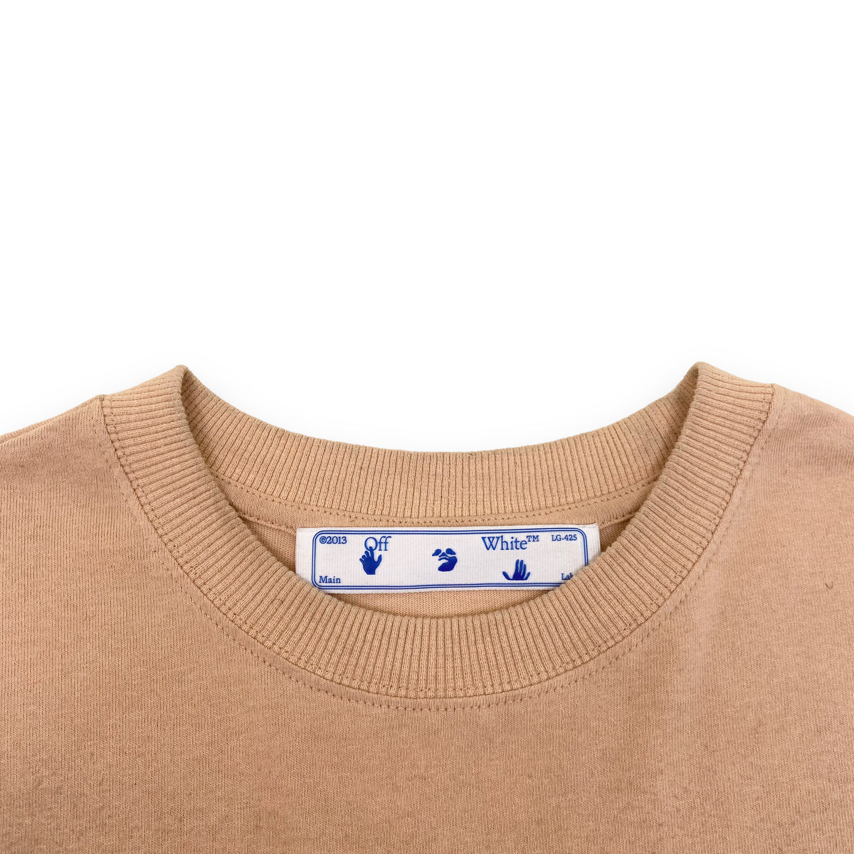 OFF-WHITE MERCEDES AMG DISTRESSED T-SHIRT BEIGE S