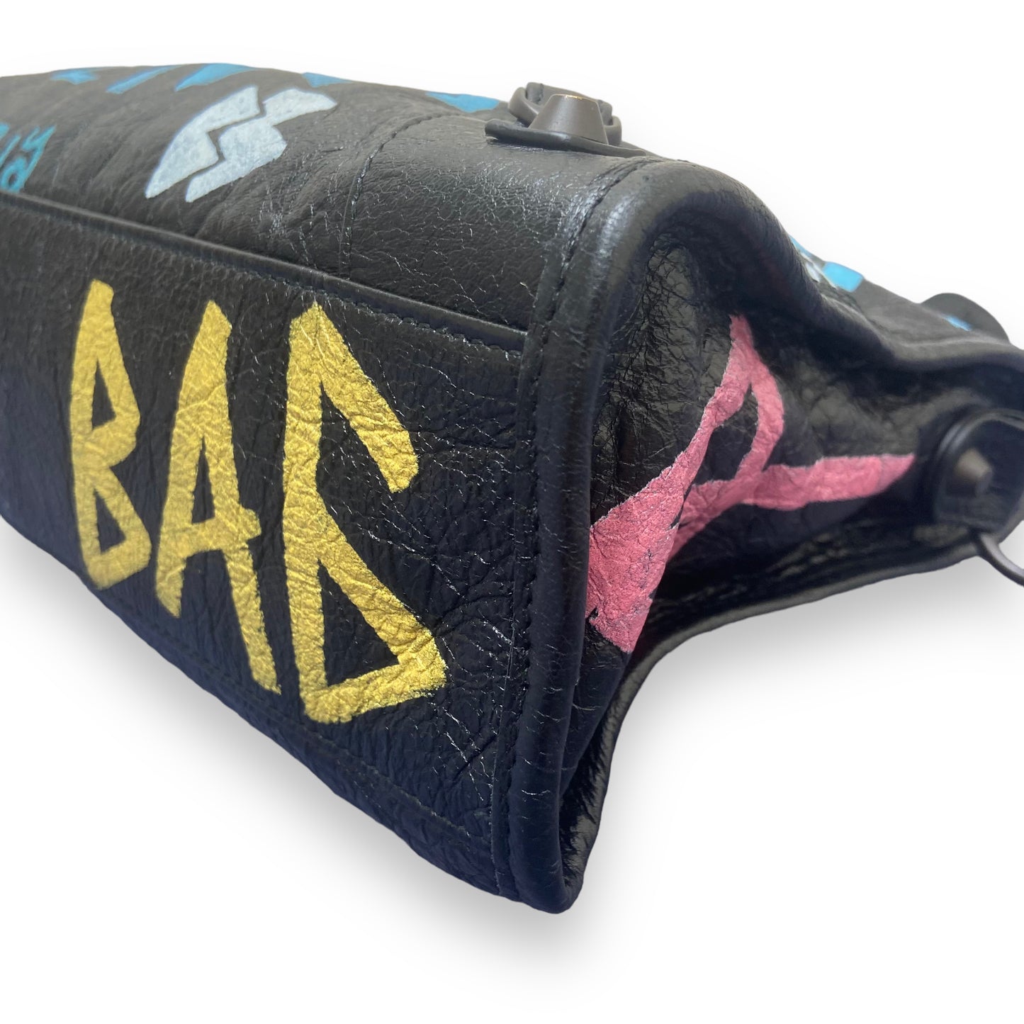 BALENCIAGA CITY CLASSIC LEATHER GRAFFITI BAG S