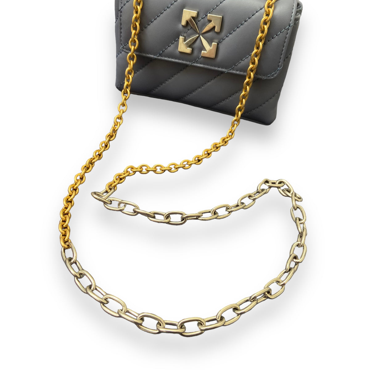 OFF-WHITE JACKHAMMER GOLD HARDWARE BAG PURPLE MINI