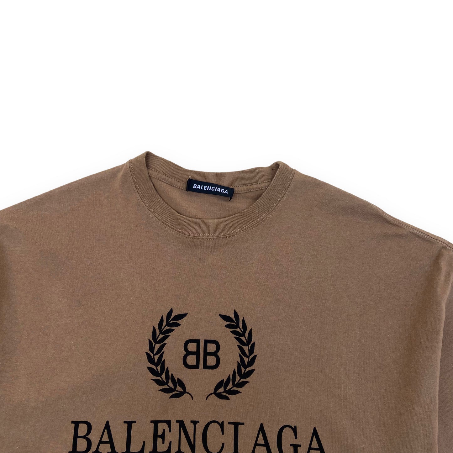 BALENCIAGA OVERSIZED BB T-SHIRT BEIGE XS