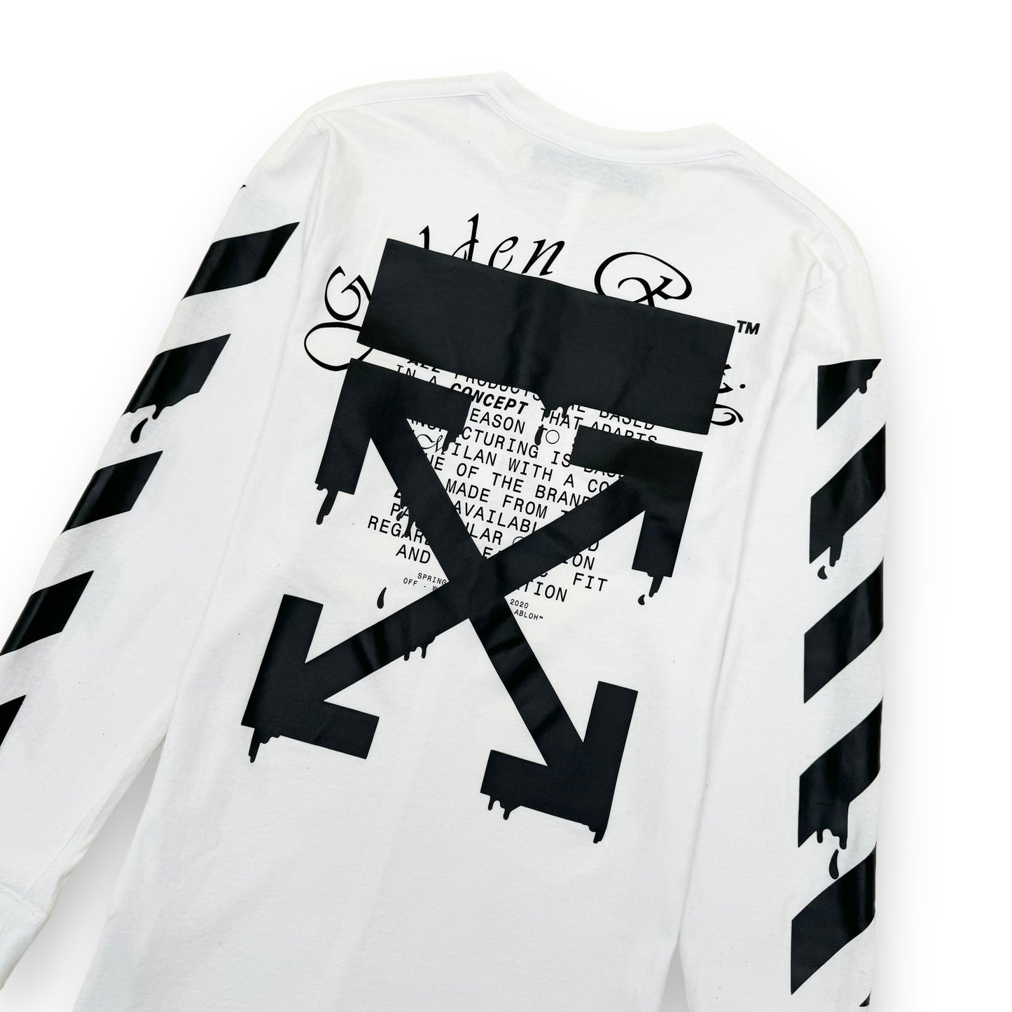 OFF-WHITE GOLDEN RATIO LONG-SLEEVE T-SHIRT WHITE / BLACK M