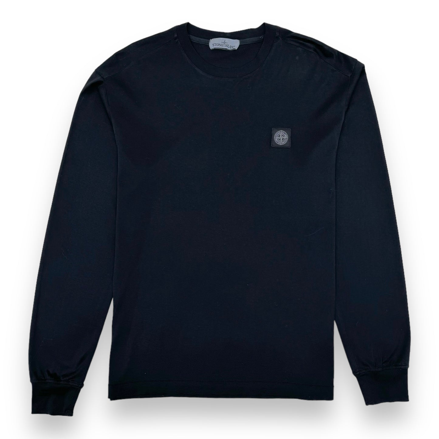 STONE ISLAND LONG SLEEVE LOGO PATCH T-SHIRT BLACK L