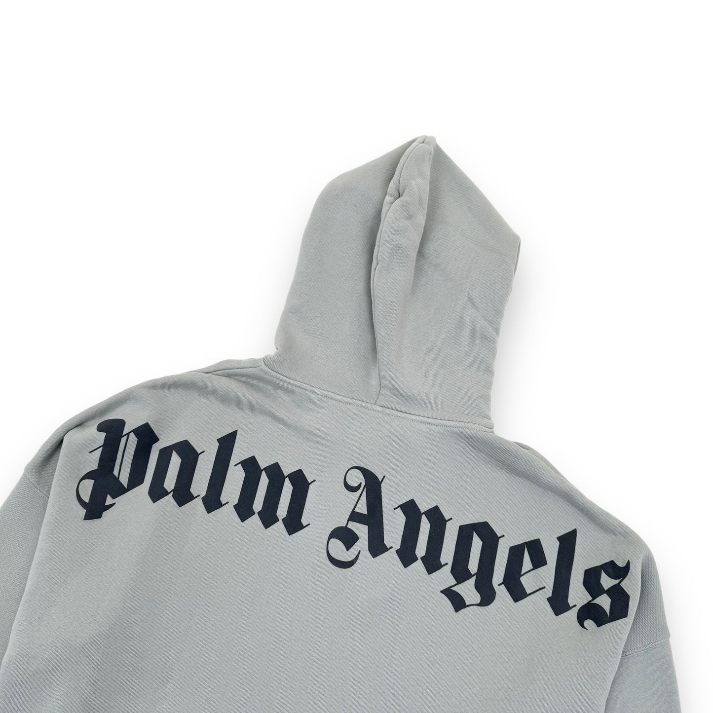 PALM ANGELS CLASSIC LOGO PULLOVER HOODIE GREY L