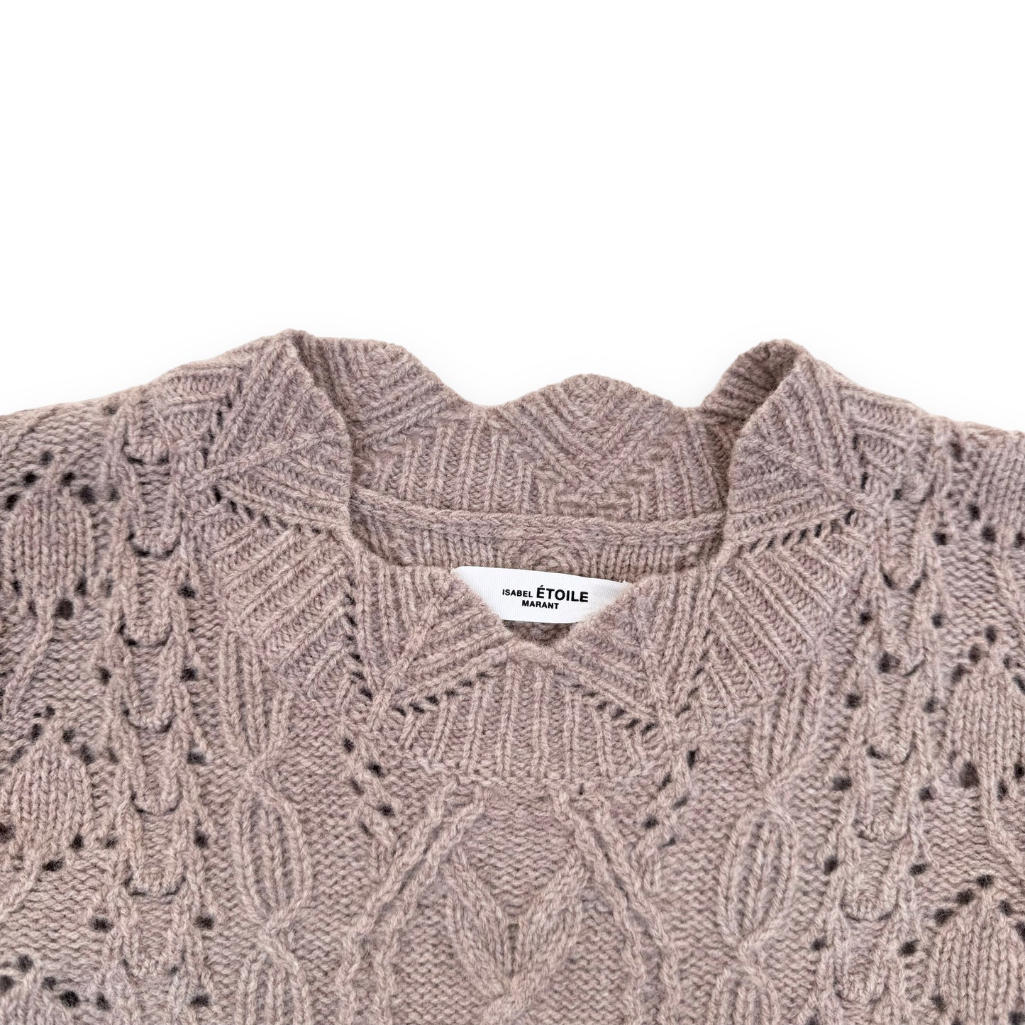 ISABEL MARANT EMI CABLE-KNIT MERINO SWEATER BEIGE S