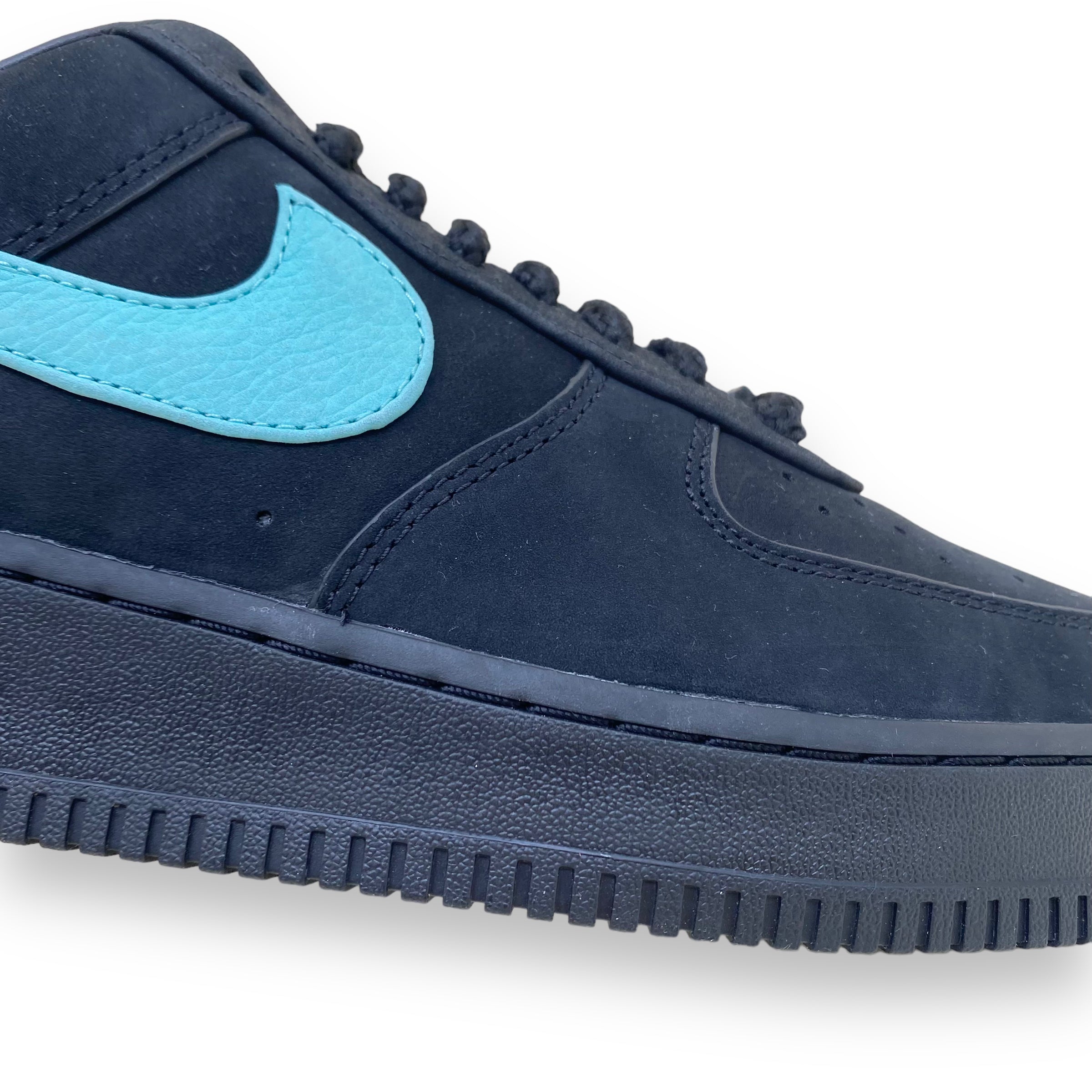 NIKE X TIFFANY & CO AIR FORCE 1 LOW ‘1837’ SNEAKERS BLACK UK9.5