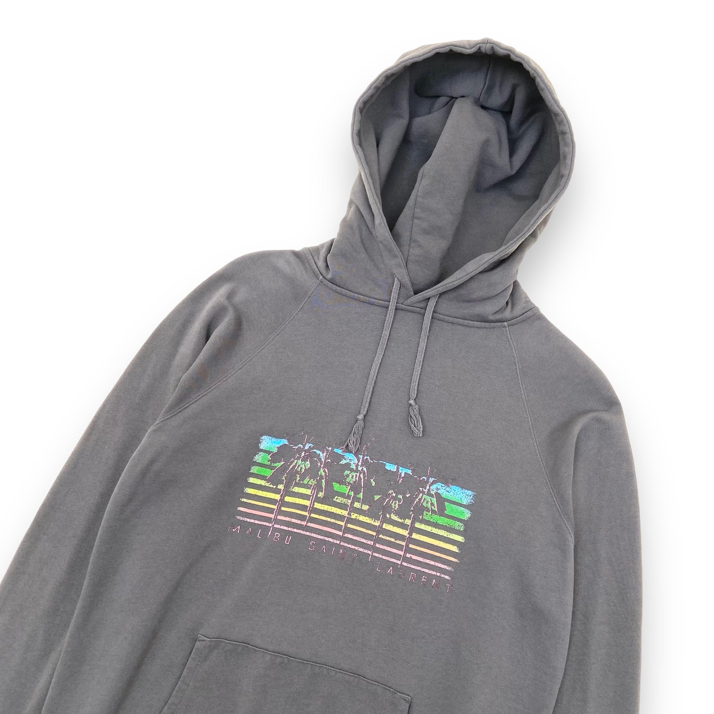 SAINT LAURENT MALIBU HOODIE GREY XS