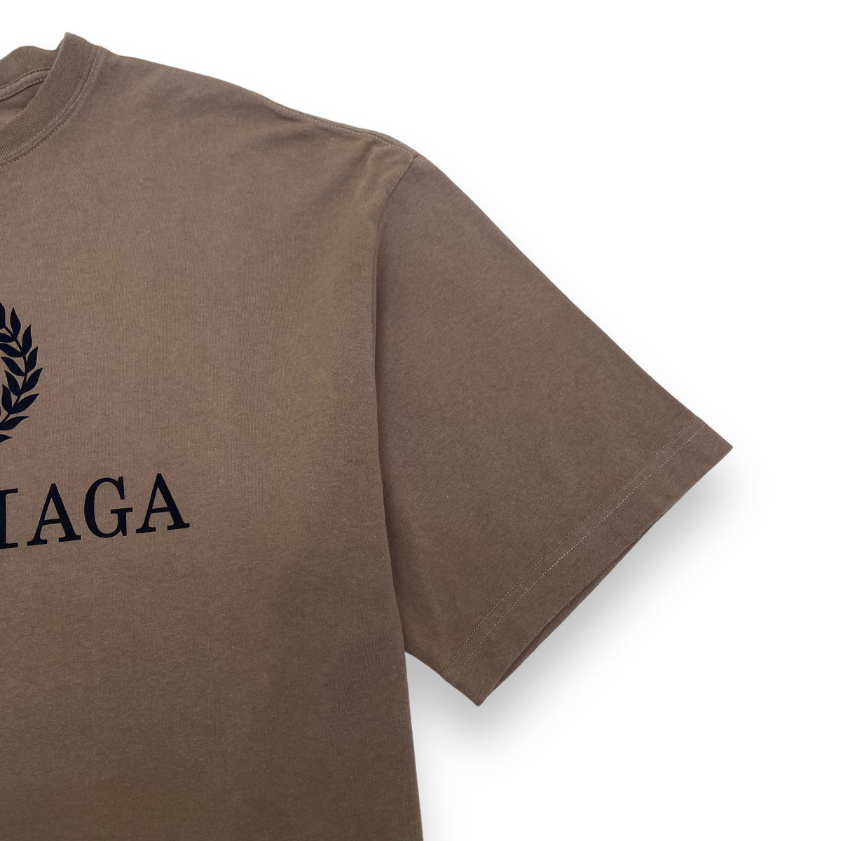 BALENCIAGA OVERSIZED BB T-SHIRT BEIGE XS