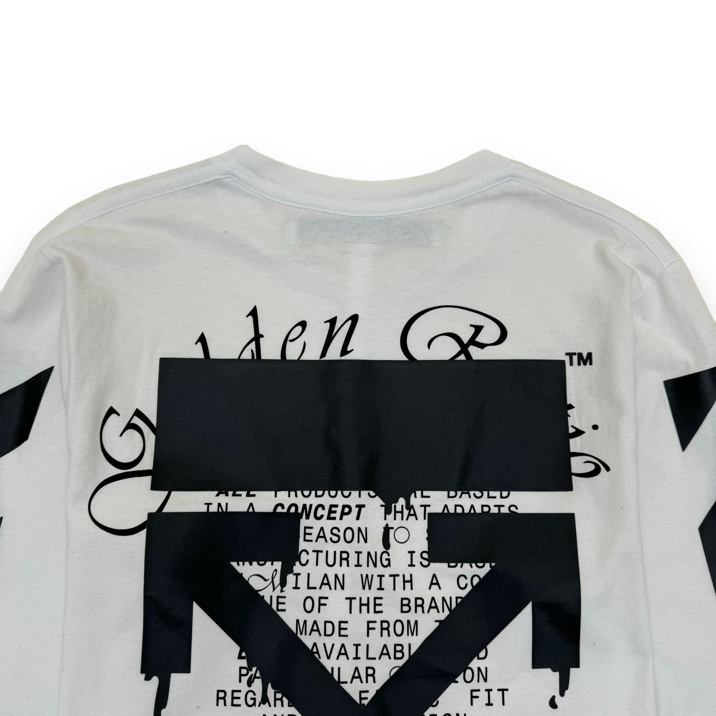 OFF-WHITE GOLDEN RATIO LONG-SLEEVE T-SHIRT WHITE / BLACK M