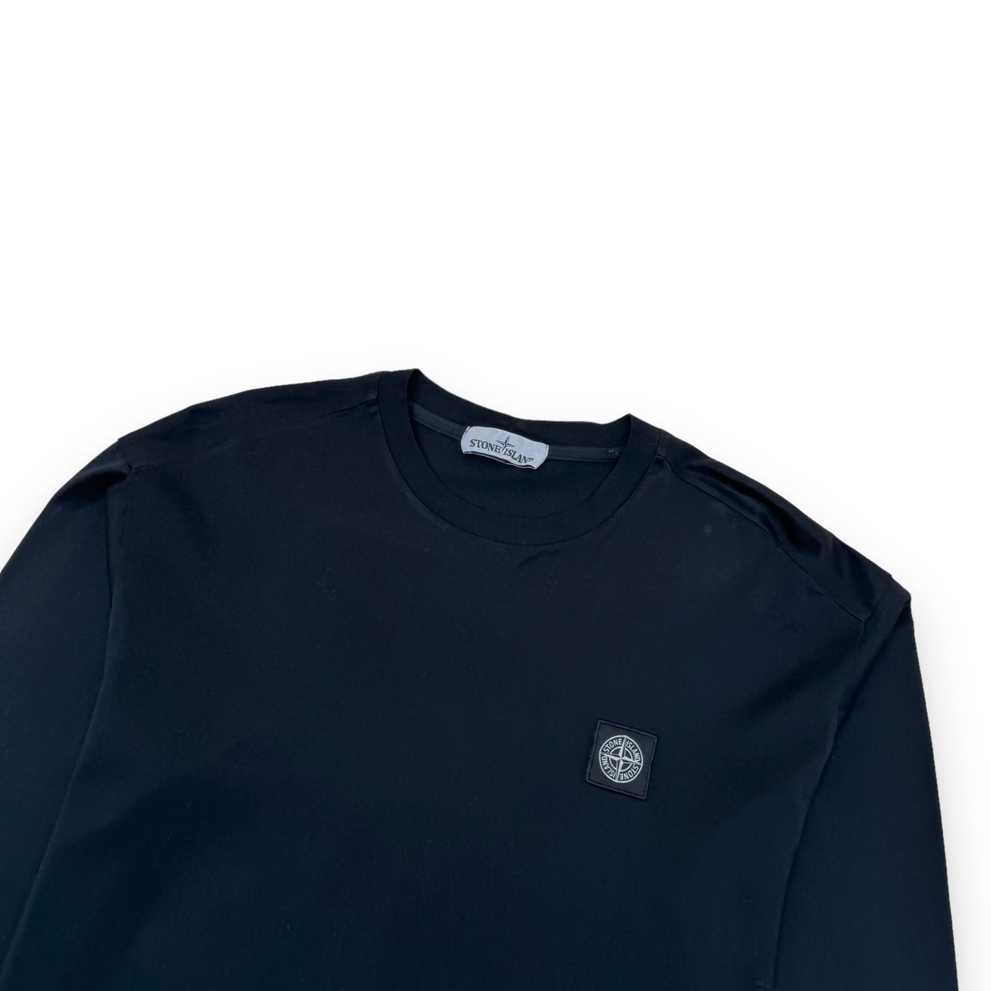 STONE ISLAND LONG SLEEVE LOGO PATCH T-SHIRT BLACK L