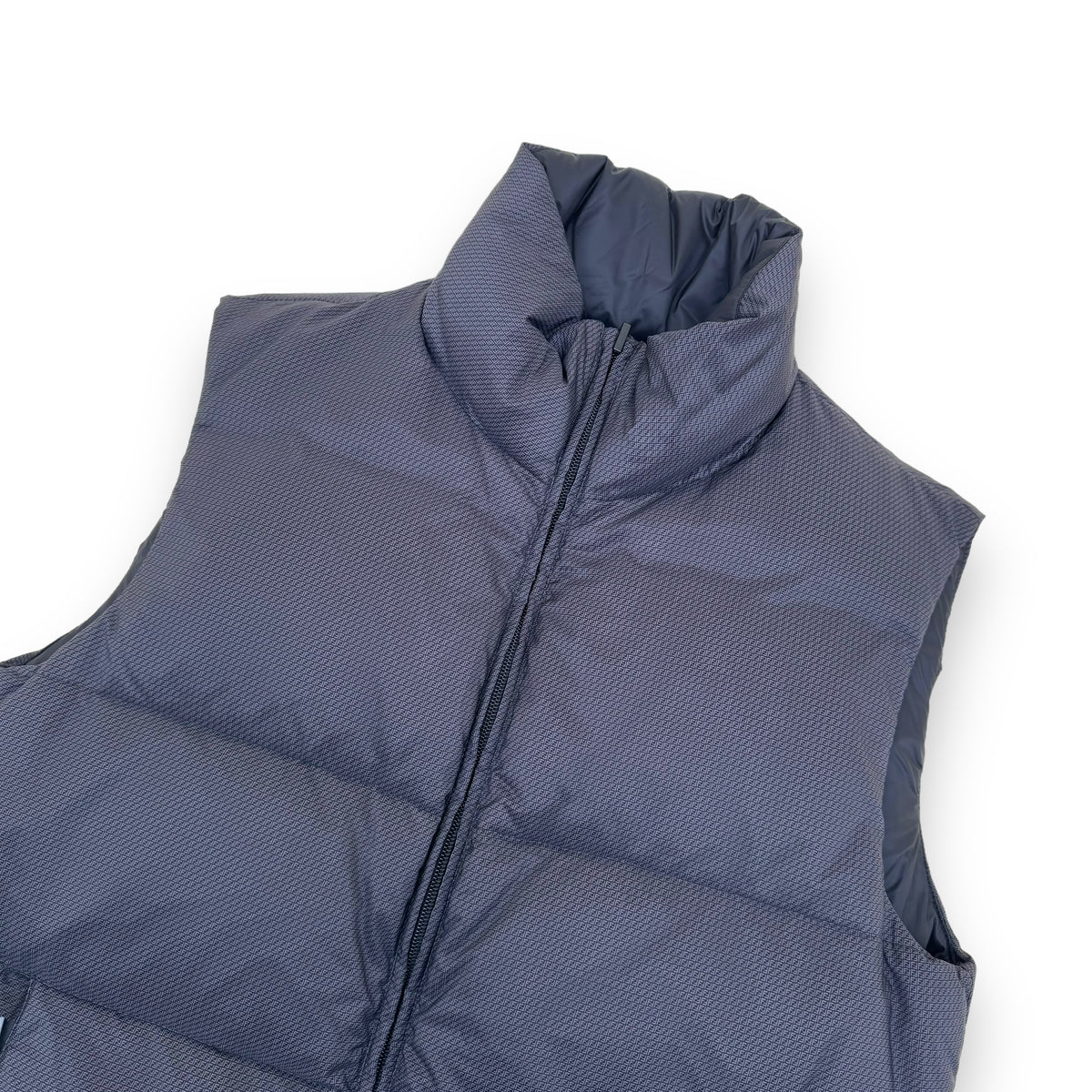 FENDI FF MONOGRAM DOWN PLAQUE REVERSIBLE GILET PUFFER JACKET BLACK S