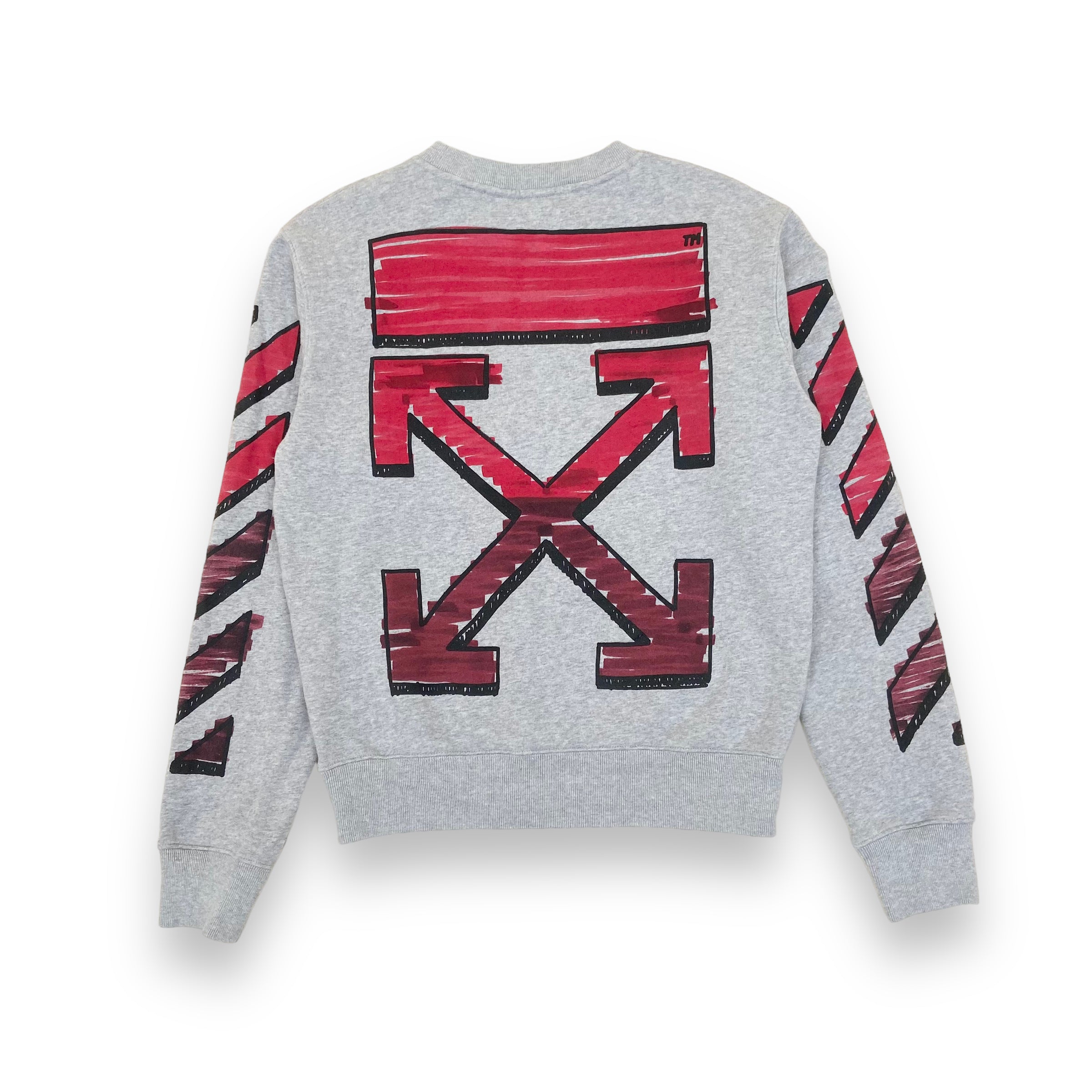 OFF-WHITE MARKER SWEATSHIRT GREY S