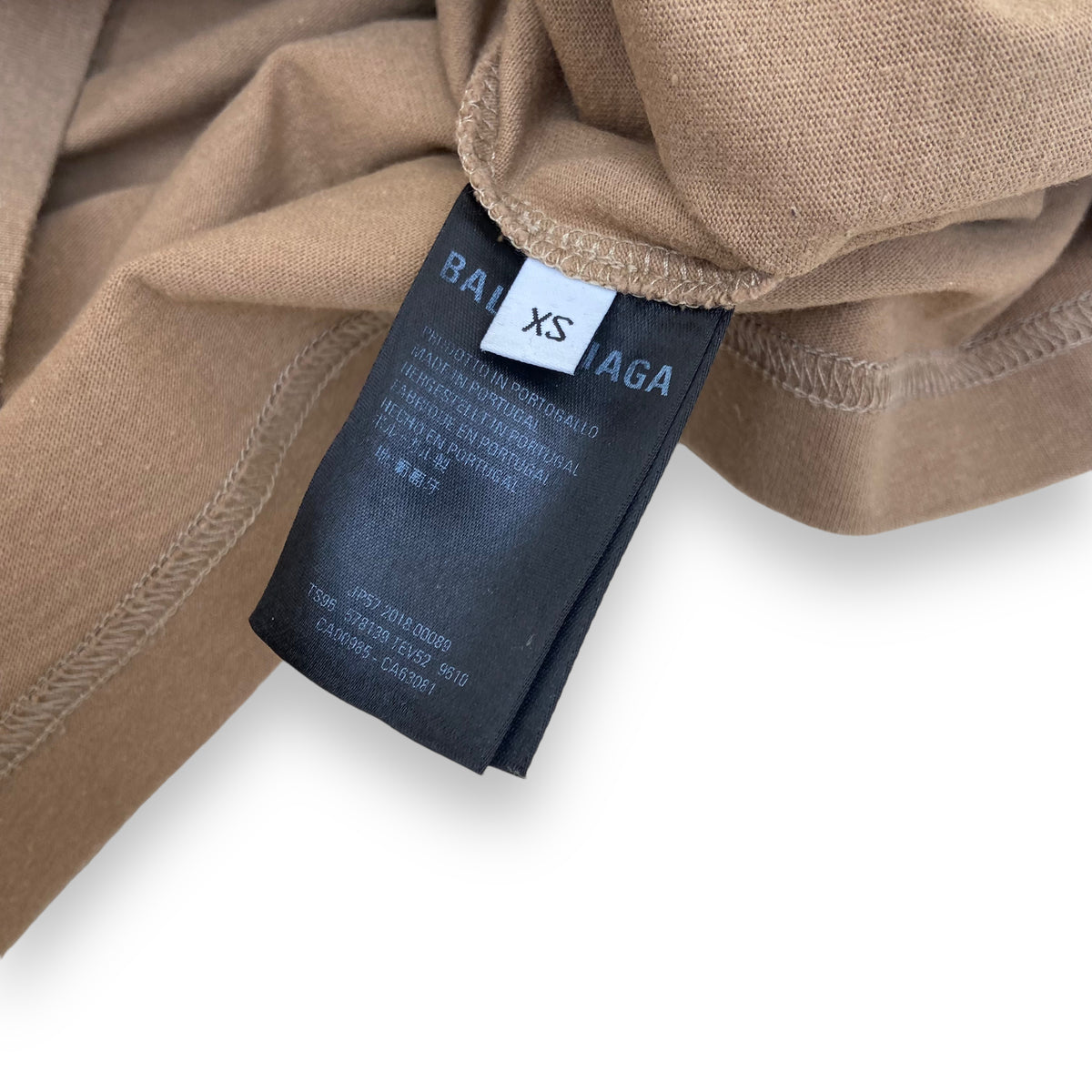 BALENCIAGA OVERSIZED BB T-SHIRT BEIGE XS