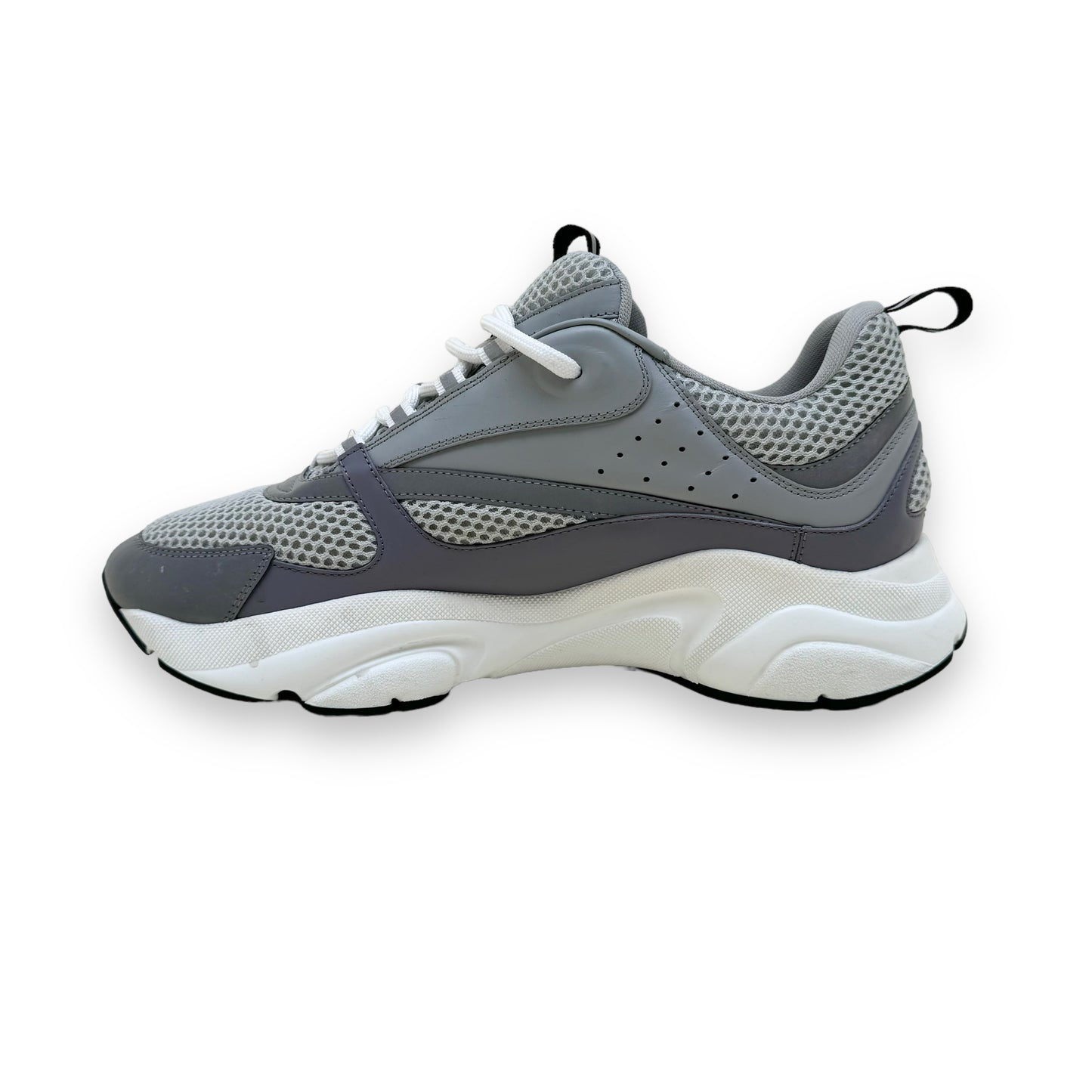 DIOR B22 TECHNICAL MESH AND CALFSKIN SNEAKERS GREY UK9.5