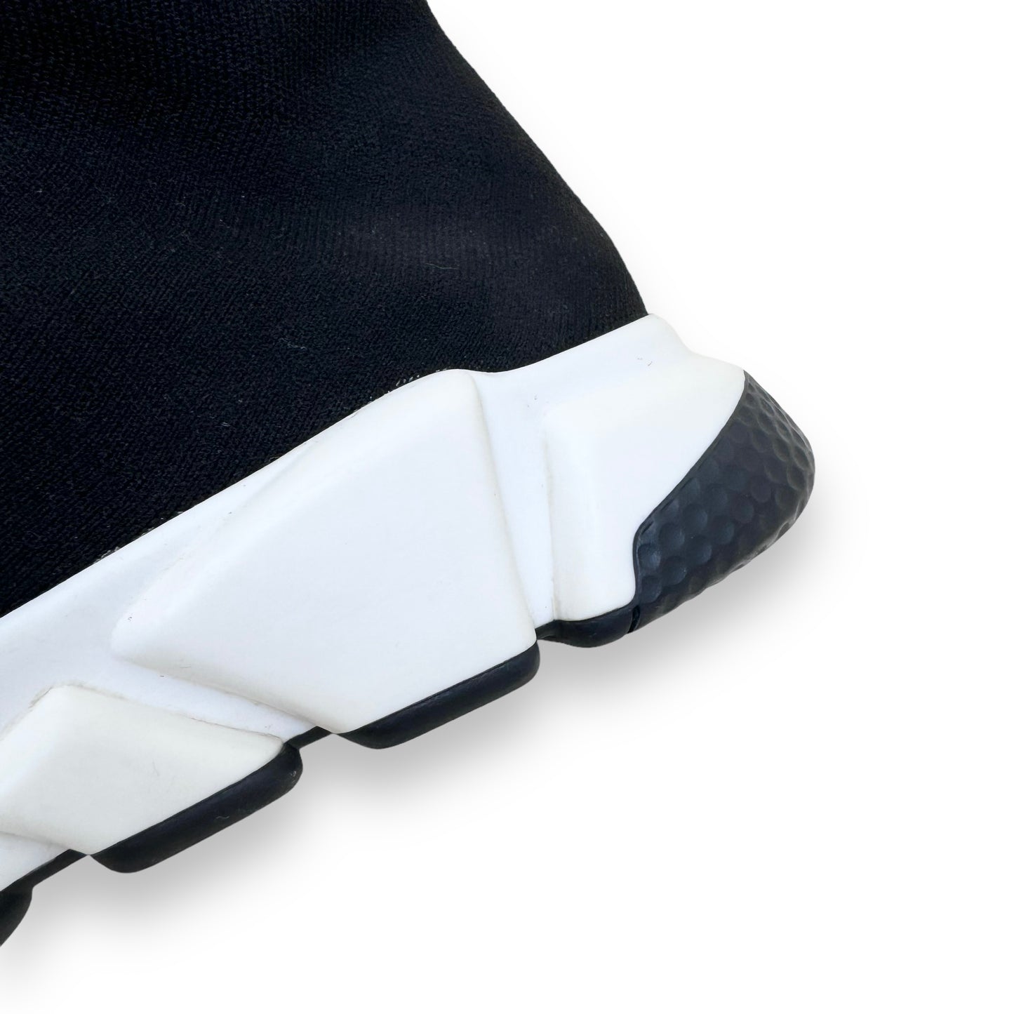 BALENCIAGA SPEED RECYCLED KNIT SNEAKERS WHITE / BLACK UK8