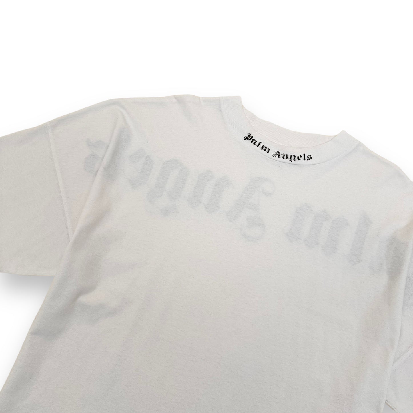 PALM ANGELS COTTON LOGO T-SHIRT WHITE M