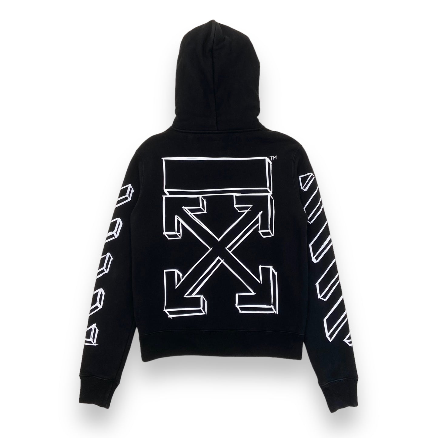 OFF-WHITE HOODIE BLACK XS