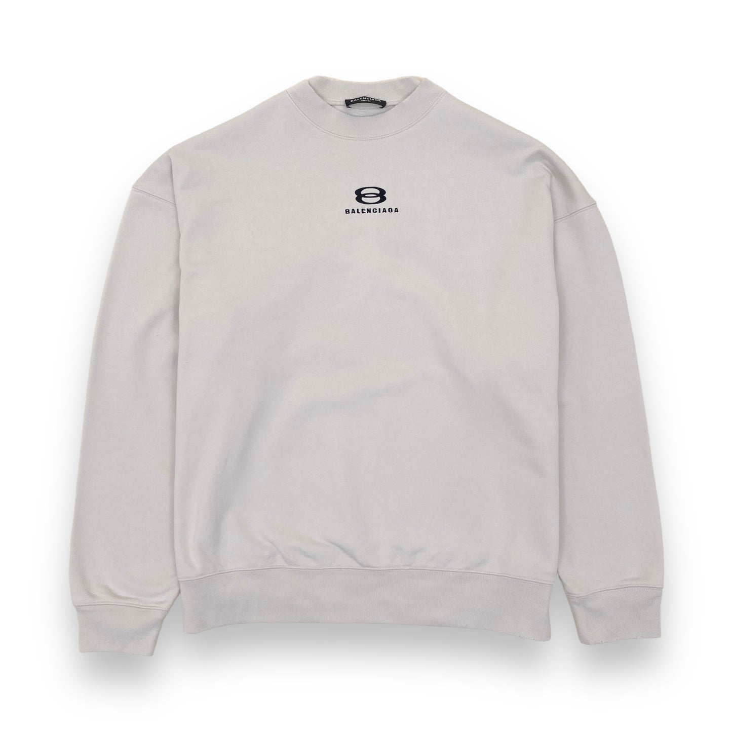 BALENCIAGA UNITY LOGO-PRINT COTTON-JERSEY SWEATSHIRT CREAM S