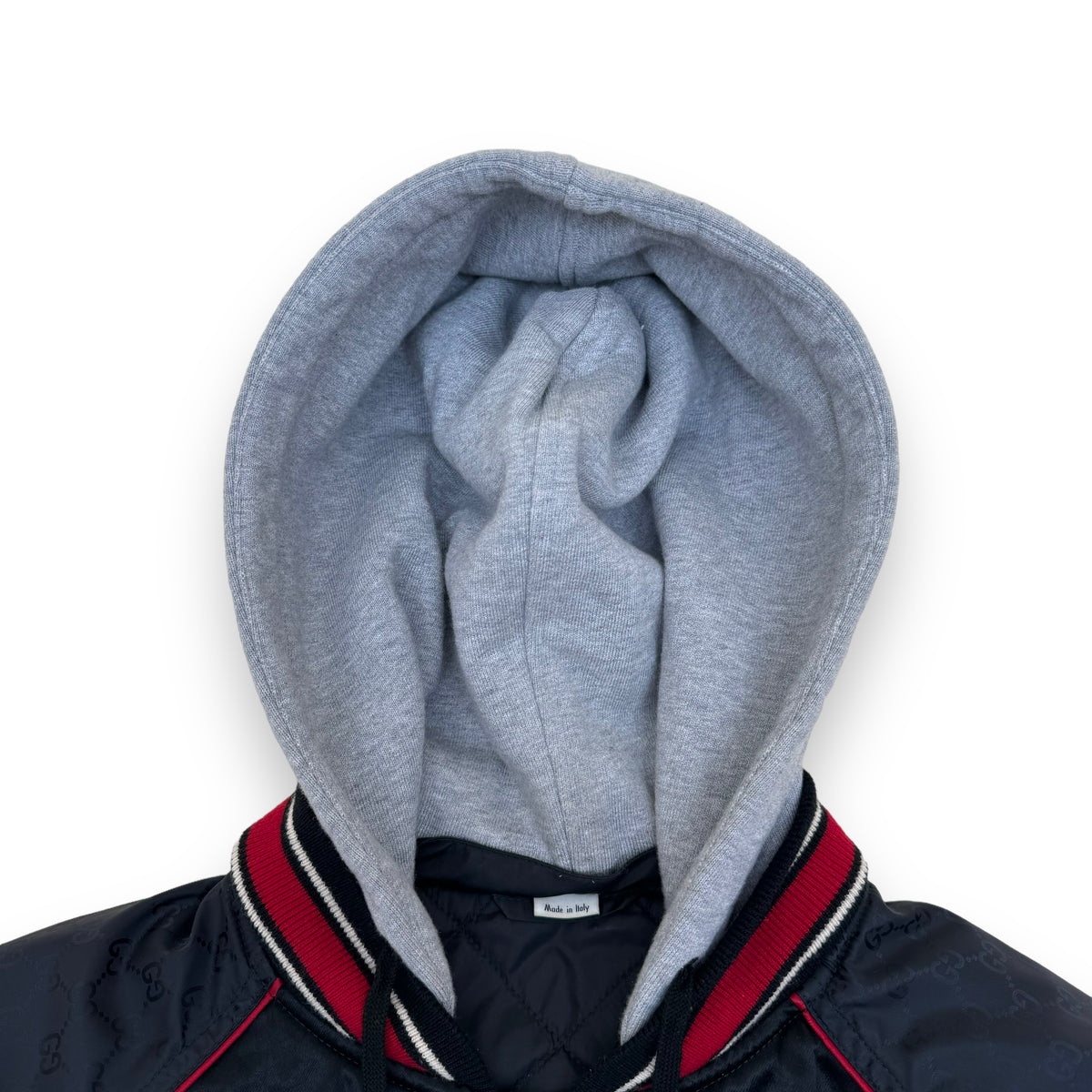 GUCCI BAND HOODED BOMBER JACKET BLACK S