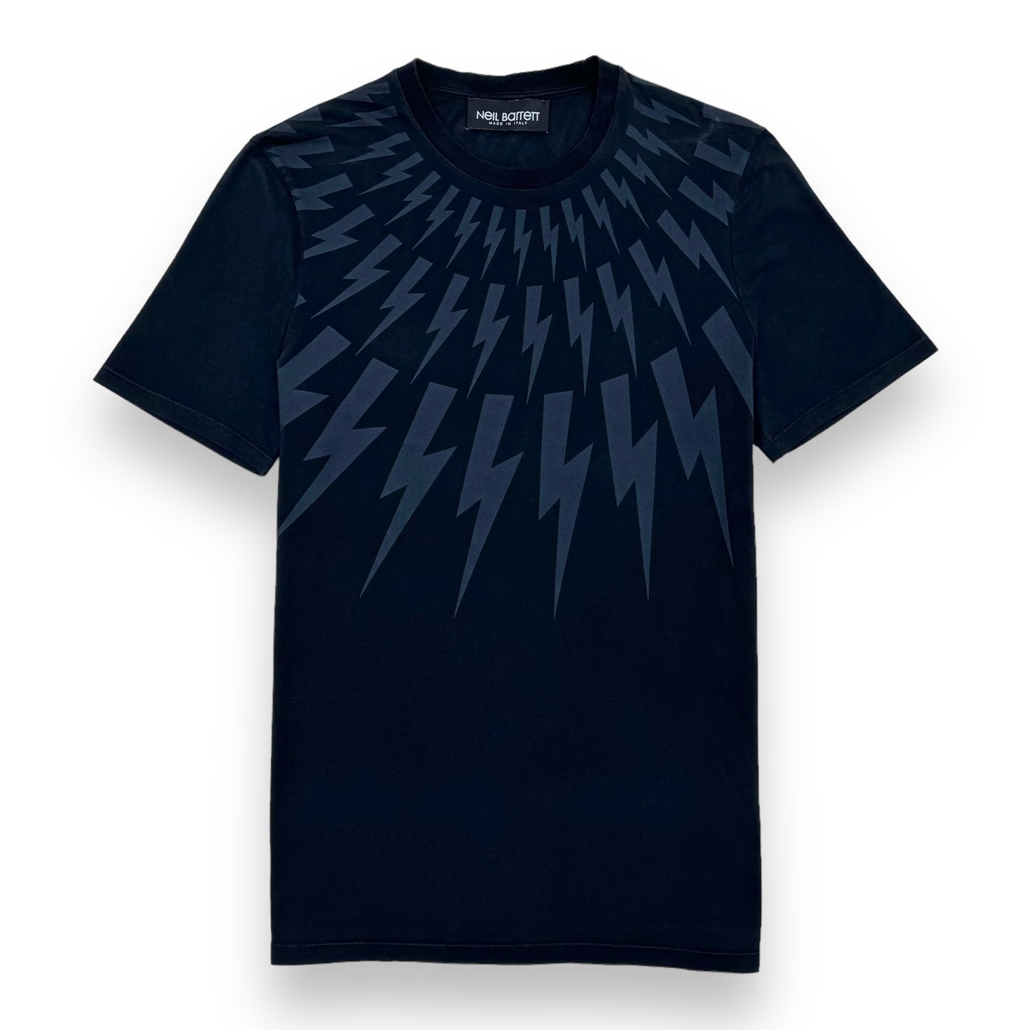 NEIL BARRETT TONAL BOLT GRAPHIC T-SHIRT BLACK M