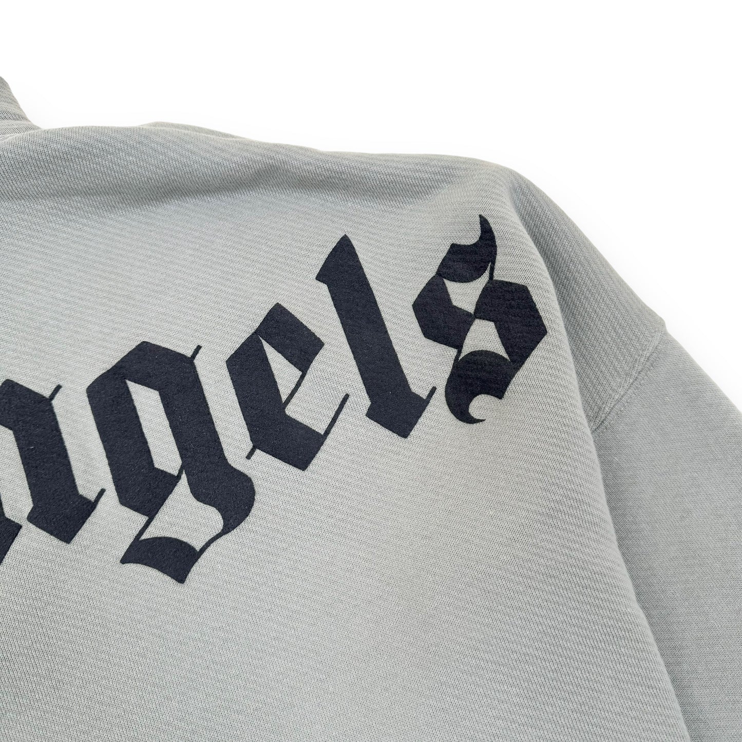 PALM ANGELS CLASSIC LOGO PULLOVER HOODIE GREY L