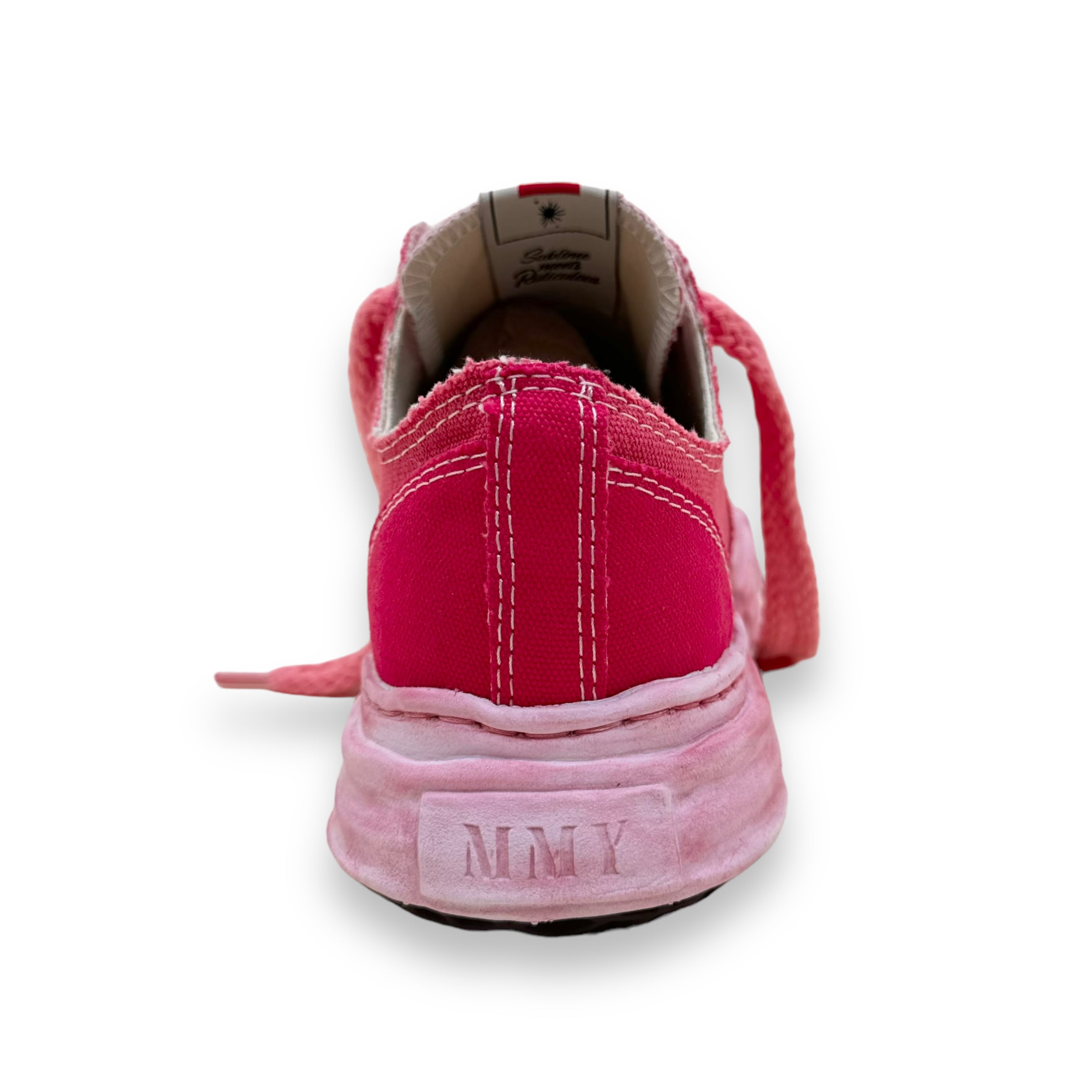 MAISON MIHARA YASUHIRO PETERSON LOW SPRAY-DYED ORIGINAL SOLE SNEAKER PINK UK7