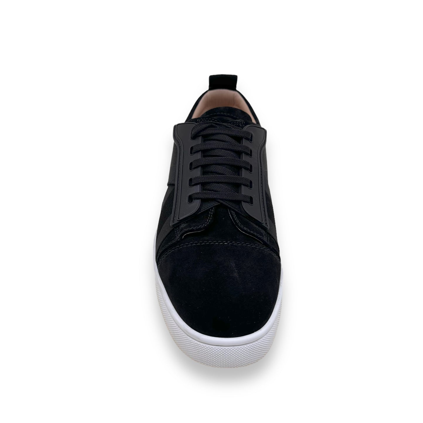 CHRISTIAN LOUBOUTIN ELASTIKID DONNA SUEDE LOW TOP SNEAKERS BLACK UK10