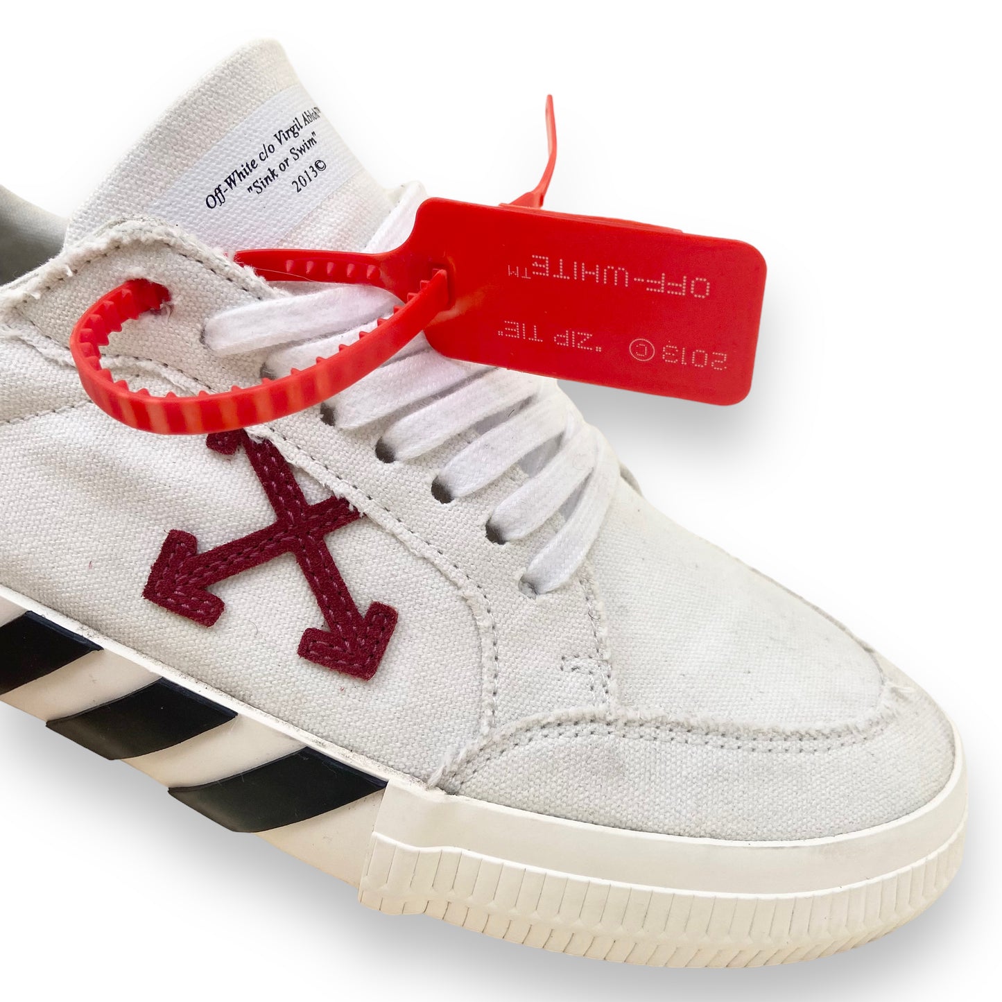 OFF-WHITE LOW TOP SNEAKERS WHITE UK7