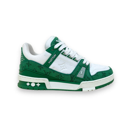 Louis Vuitton LV Monogram Green Denim Sneakers UK6.5