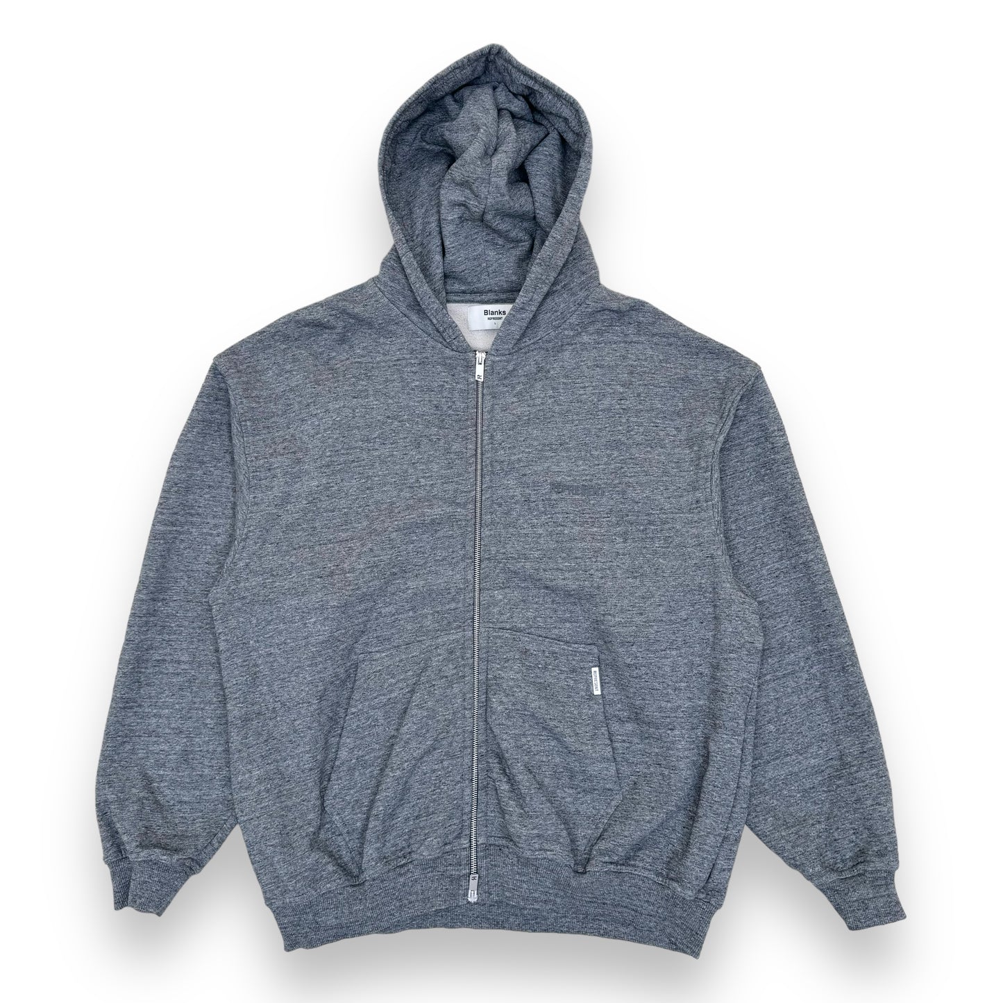 REPRESENT BLANKS ZIP-UP HOODIE GREY L