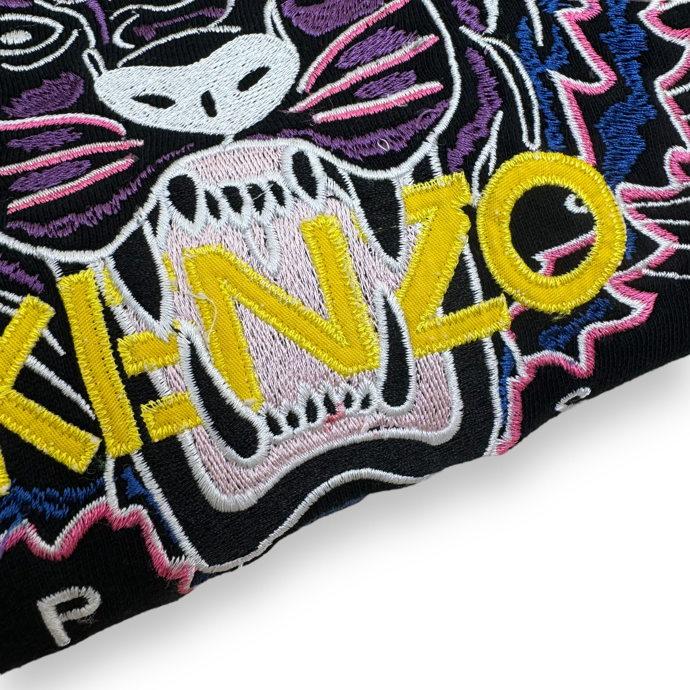 KENZO COTTON TIGER FACE HOODIE BLACK AGE5