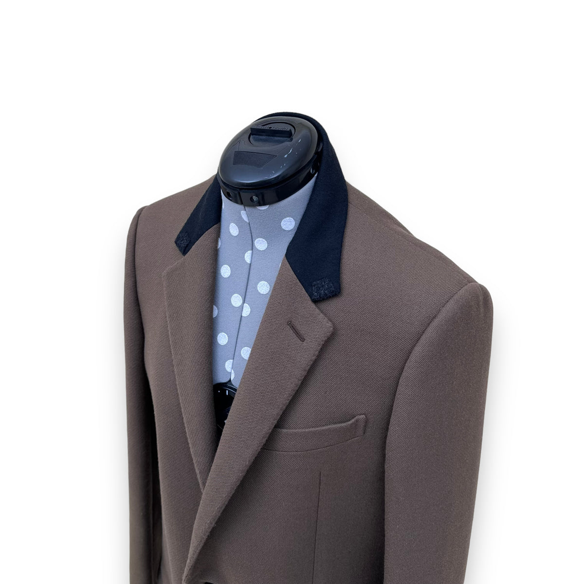 LANVIN WOOL TRENCH COAT KHAKI S