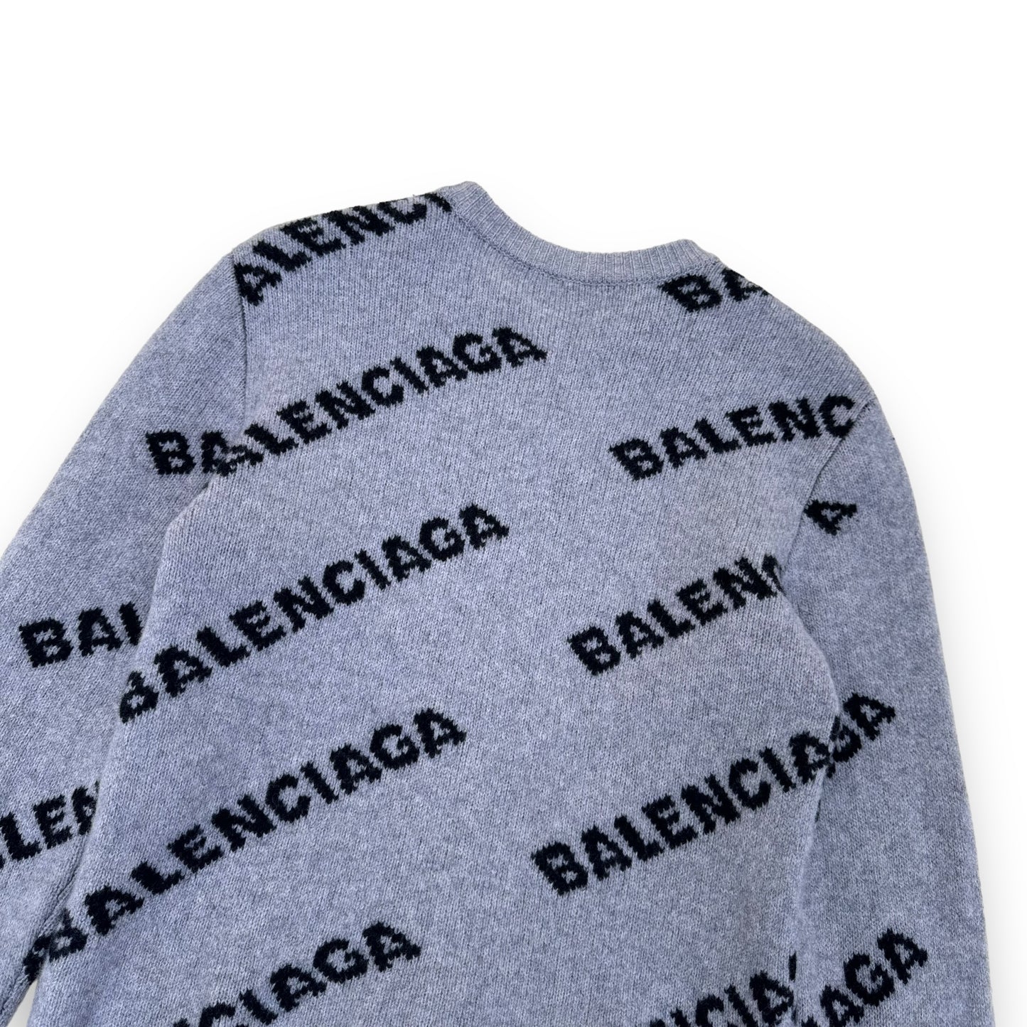 BALENCIAGA WOOL / CAMEL SWEATER GREY M