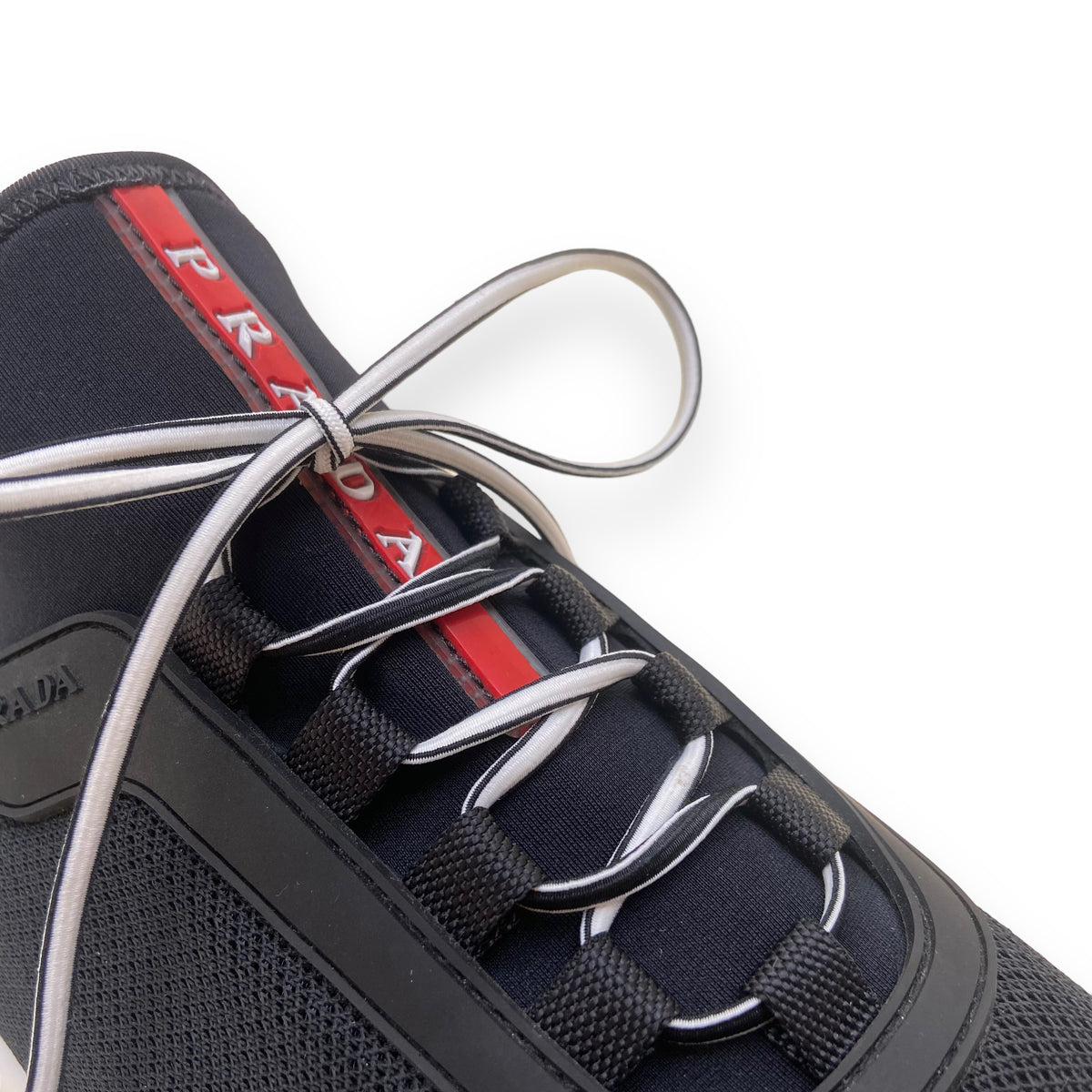 PRADA MESH AND NEOPRENE SNEAKERS BLACK UK6