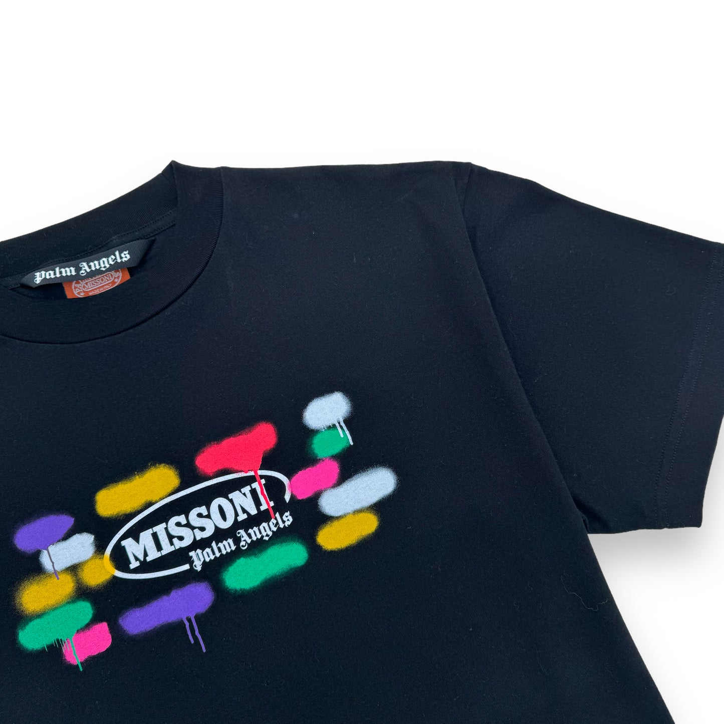 PALM ANGELS X MISSONI LOGO T-SHIRT BLACK L