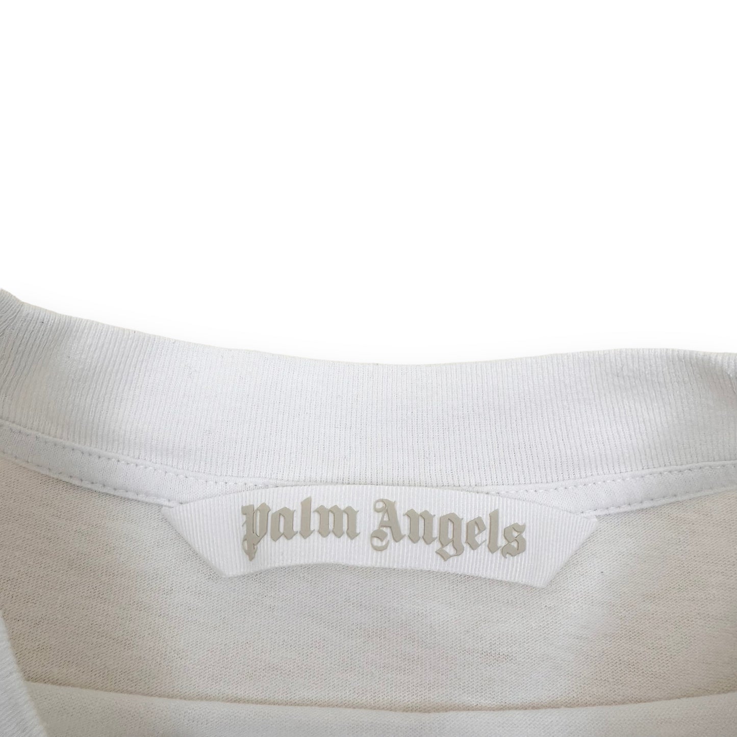 PALM ANGELS COTTON LOGO T-SHIRT WHITE M