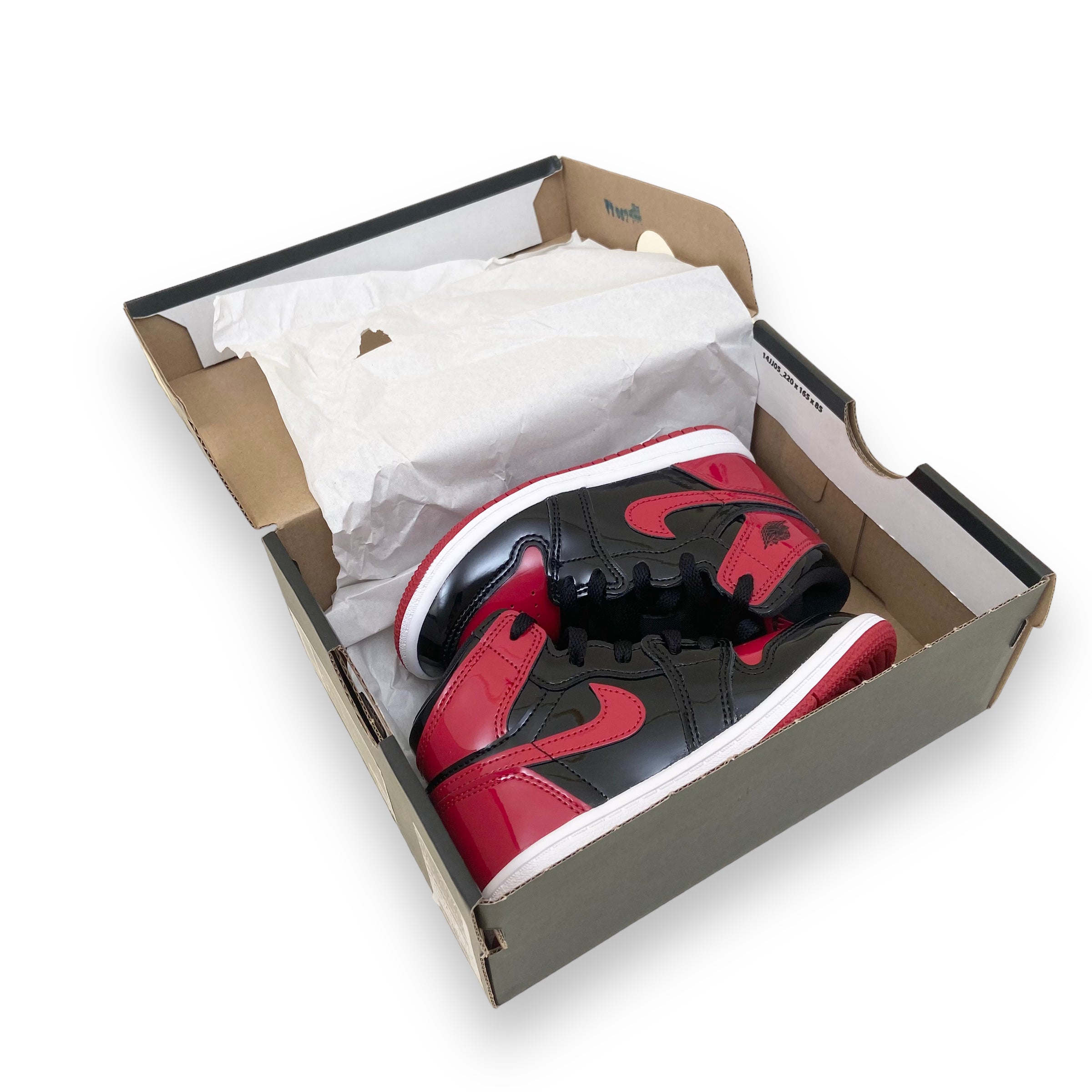 NIKE AIR JORDAN 1 RETRO HIGH OG ‘BRED PATENT’ UK8.5