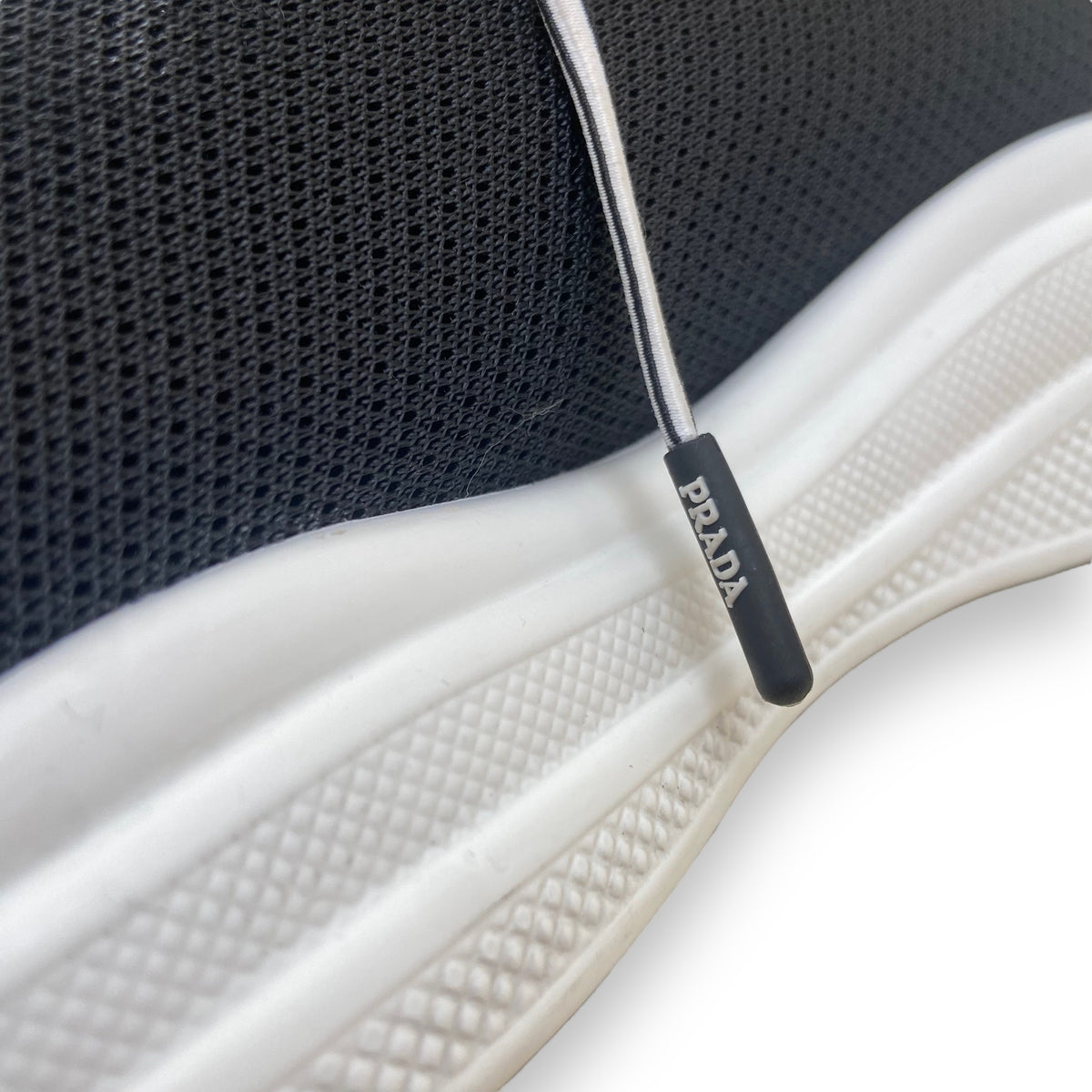 PRADA MESH AND NEOPRENE SNEAKERS BLACK UK6