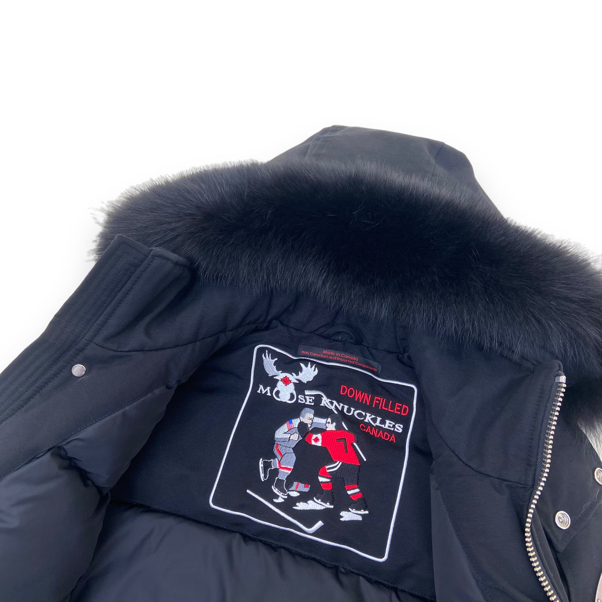 MOOSE KNUCKLES ORIGINAL STIRLING PARKA NEOSHEAR JACKET BLACK XS