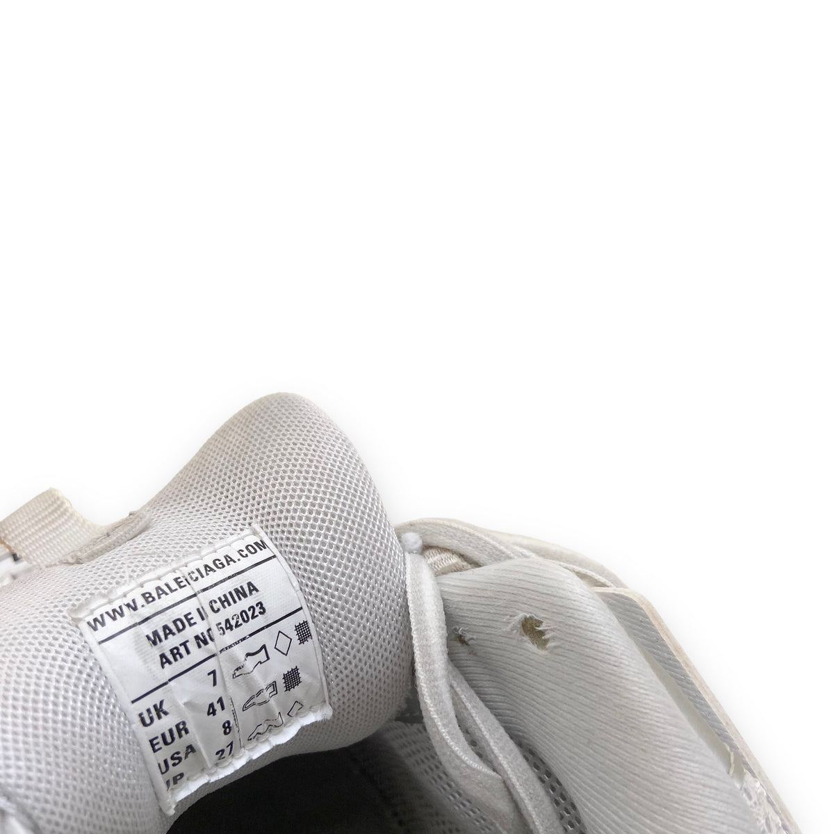 BALENCIAGA TRACK RUNNER SNEAKERS WHITE UK7