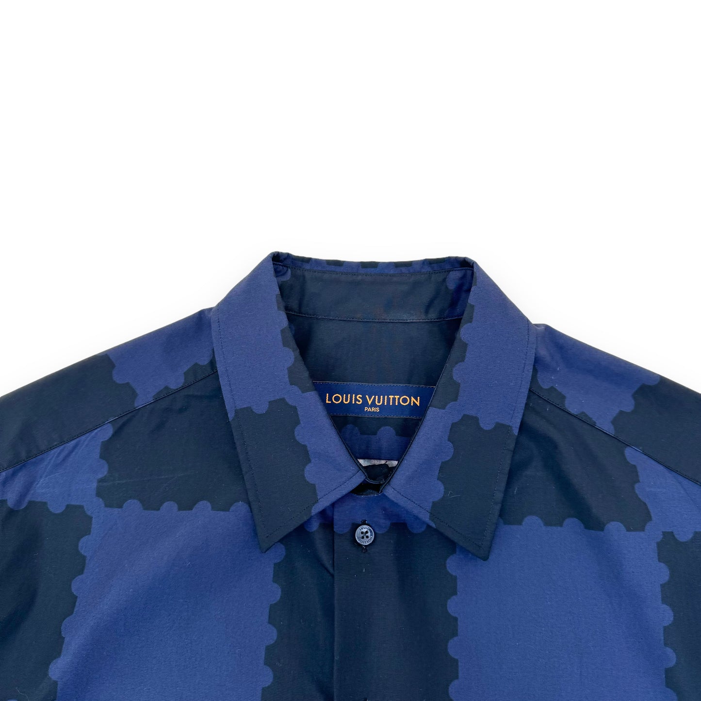 LOUIS VUITTON X NIGO DAMIER DARK OCEAN SHIRT M