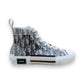 DIOR B23 HIGH TOP OBLIQUE SNEAKERS WHITE / BLACK UK8.5