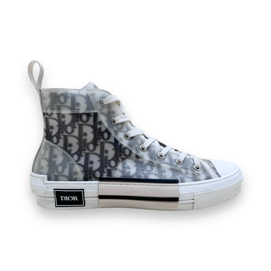 DIOR B23 HIGH TOP OBLIQUE SNEAKERS WHITE / BLACK UK8.5